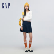 Gap 盖璞 女装2024春季新款logo简约纽扣V领长袖女友T套头上衣429380