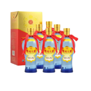 洋河大曲 新天蓝口感绵柔浓香型 42度 375mL 6瓶