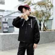 MUMUWU 木木屋 休闲男童连帽外套2024春季新款帅气时尚运动户外儿童上衣