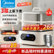 88VIP会员：Midea 美的 多功能电蒸锅 16.6L大容量三层 ZGC282802
