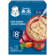 PLUS会员，需首购: 嘉宝（GERBER）牛肉胡萝卜番茄高蛋白米粥 宝宝辅食198g 8月龄