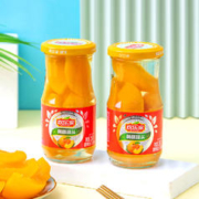 88VIP会员：HUANLEJIA 欢乐家 糖水黄桃罐头460g*4罐新鲜水果玻璃瓶装休闲零食整箱即食