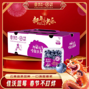 佳沃（joyvio） 云南当季蓝莓14mm+ 4盒礼盒装 约125g/盒 新鲜水果 年货礼盒