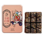 京东百亿补贴:俏水苓 茶叶福鼎白茶 2018年寿眉小方块紧压老白茶 小茶饼 便携装30g