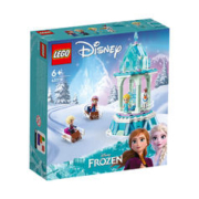 LEGO 乐高 积木 迪士尼 新品 冰雪王国艾莎公主城堡玩具女孩生日礼物 43218 安娜和艾莎的旋转宫殿