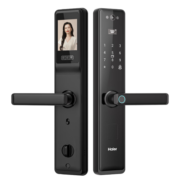 海尔（Haier）指纹锁智能门锁家用防盗门密码锁可视猫眼智能锁带监控摄像头远程解锁HFH-16V-U1 免费拆旧安装