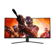 泰坦军团 准4K曲面带鱼屏电竞显示器1ms HDR10 21:9 PIP/PBP分屏游戏办公显示屏 1500R34英寸144Hz C34CHR升降旋转