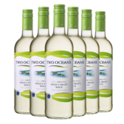 双洋（TWO OCEANS）南非 清爽果香干白葡萄酒 750ml 整箱