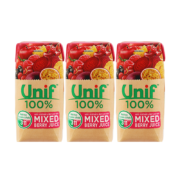 Unif统一出品莓果汁 泰国进口100%纯果蔬汁200ml3瓶