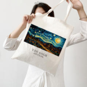 梵高油画星空系列帆布包