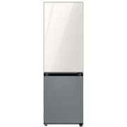 三星（SAMSUNG）BESPOKE缤色铂格 333L双门冰箱 嵌入式 智能变频 全环绕气流以旧换新RB33R300459(光晕白+银河灰）