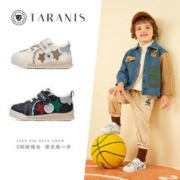 TARANIS 泰兰尼斯 冬季童鞋学步鞋男宝宝加绒保暖童鞋软底鞋子面包鞋女