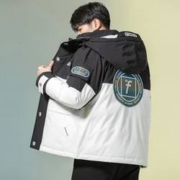 6日10点：YAYA 鸭鸭羽绒服 90白鸭绒厚款保暖连帽时尚拼接色羽绒服男