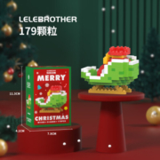KIDNOAM儿童积木圣诞老人拼装玩具小颗粒微立体拼装摆件男女孩生节日礼物 圣诞积木【随机4个装】