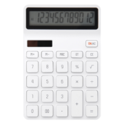 KACO 计算器乐迈财务办公学生用品桌面计算器12位简约大按键双电源计算机 白色