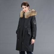 冰洁BENGEN 大毛领中长款羽绒服 J30142302F