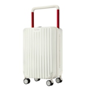 大嘴猴（Paul Frank）行李箱中置平衡宽拉杆箱女大容量旅行箱轻音万向轮男上学出差皮箱 乳白色 22英寸