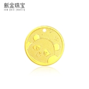 京东百亿补贴：新金珠宝 足金999卡通熊猫金章黄金金牌 约2克
