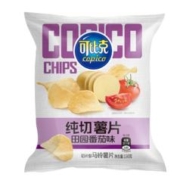 可比克纯切薯片 田园番茄味150g办公室休闲膨化零食