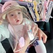 玛莎蕾 初生婴儿隔离防护面罩宝宝防飞沫帽儿童遮脸防疫帽可调节防护帽子