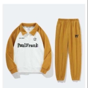 PLUS会员：paul frank 大嘴猴 可爱休闲翻领两件套 姜黄 120