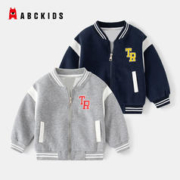 ABCKIDS 儿童棒球服外套2023春季新款男童拉链卫衣开衫韩版童装潮