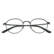 汉（Han Dynasty）金属圆框防蓝光电脑护目镜 近视眼镜框架男女款 43008 经典哑黑 配1.56防蓝光镜片0-400度