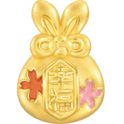 周生生春节送货幸福御守兔子黄金转运珠 足金串珠Charme93824C定价