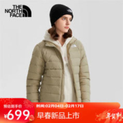 北面 羽绒服女户外保暖550蓬鹅绒羽绒外套4U7W 卡其色/CEL S