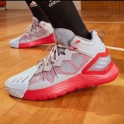 20点开始:adidas罗斯SOC签名版中帮专业篮球运动鞋男子秋季阿迪达斯官方 灰/白/红 43(265mm)