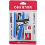 得力（deli） 钢制耐用办公订书机套装(订书机+起钉器+订书钉) 0354黑色 12# 经济套装 套装
