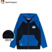 PLUS会员：Hush Puppies 暇步士 儿童休闲针织外套 宝蓝 120cm