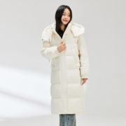 10点开始：雪中飞 时尚大口袋加厚防风保暖女式长款羽绒服