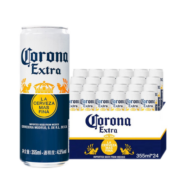 科罗娜（CORONA） 墨西哥风味啤酒 科罗娜啤酒 330ml*24听 整箱罐装 24年五月中旬