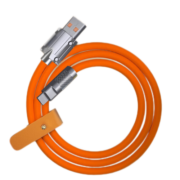 诺彧type-c数据线适用于安卓华为VIVO荣耀快充手机充电线USB120W6a车载充电器二合一 橙色Type-c 120W快充线 1米