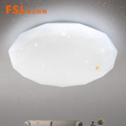 FSL 佛山照明 阳台灯LED吸顶灯小卧室灯单色白光简约书房灯具厨房餐厅卫生间灯饰圆形18瓦晶钻