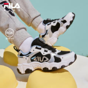 FILA 斐乐 儿童猫爪鞋2024年春季儿童男女大小童复古旋钮跑鞋