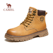 再降价：CAMEL 骆驼 经典马丁靴 户外工装大黄靴 G13W136121 驼色/咖啡 42