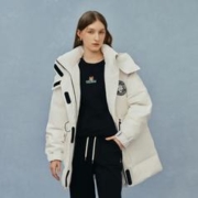 TEENIE WEENIE 羽绒服女工装风连帽中长款羽绒服保暖外套