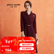 皮尔·卡丹 皮尔卡丹女装秋冬裙子修身淑女气质中长款P0426DL 酒红色 42A(175/96A)