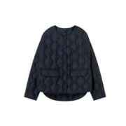 E·LAND 衣恋 老钱休闲风轻量羽绒服女无领葫芦形绗线秋冬