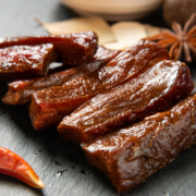 Plus会员:鲜京采 手撕鲜牛肉干480g 120g*4包魔法速成 原味 咖喱 孜然 麻辣