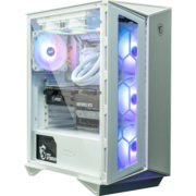 微星(MSI)氪金枪2 白色游戏办公电脑主机atx机箱 (4把ARGB风扇/灯光同步/前置Type-C/钢化玻璃/白色限定款)