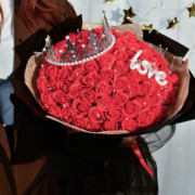初朵 99朵玫瑰花鲜香皂花同城配送三八妇女神节礼物结婚纪念日送老婆
