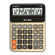 卡西欧（CASIO）DY-120-GD 语音计算器 真人语音发音中号商务计算机