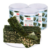 Be&Cheery 百草味 芝麻夹心海苔脆40g*3罐紫菜海苔碎即食休闲零食小吃糕点