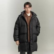 GXG 保暖鸭绒连帽外套 长款羽绒服 GED1D2422174000