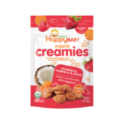 禧贝HappyBABY 有机椰奶溶豆 草莓覆盆子胡萝卜味  新效期至24年9月