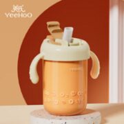 YeeHoO 英氏 儿童不锈钢吸管杯 400ml