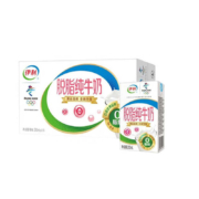 京东百亿补贴：伊利脱脂纯牛奶250ml*16盒整箱 0脂肪 营养早餐伴侣 12月产
